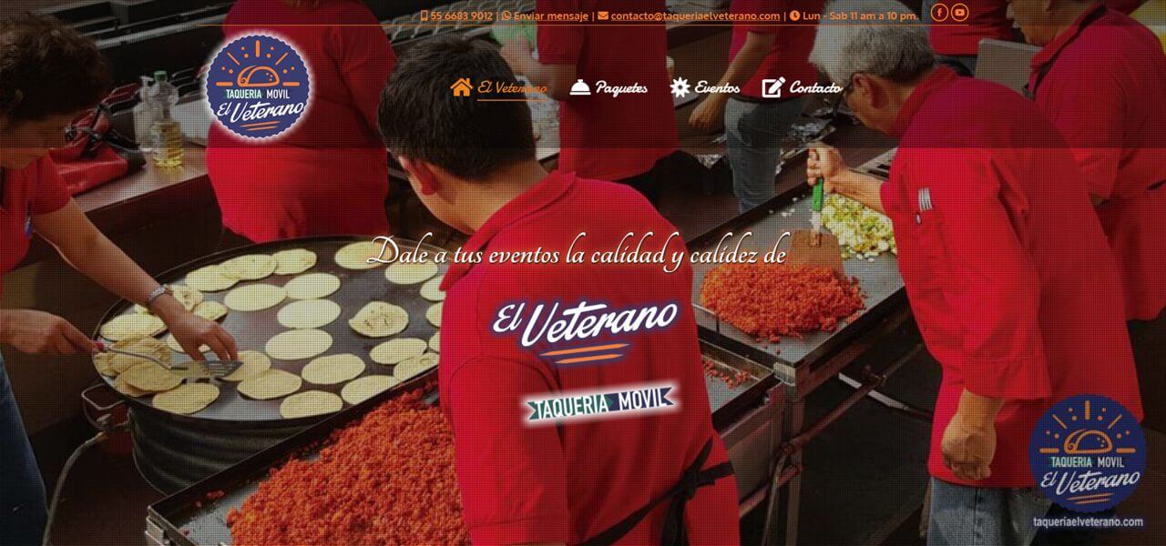 Portafolio Abixwebsites: Taquería móvil El Veterano